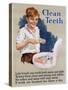 Clean Teeth Toothpaste Poster-null-Stretched Canvas