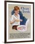 Clean Teeth Toothpaste Poster-null-Framed Giclee Print