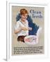 Clean Teeth Toothpaste Poster-null-Framed Giclee Print