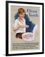 Clean Teeth Toothpaste Poster-null-Framed Giclee Print