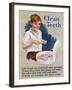 Clean Teeth Toothpaste Poster-null-Framed Giclee Print