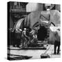 Cleaning a Kaldo Furnace, Park Gate Iron and Steel Co, Rotherham, South Yorkshire, 1964-Michael Walters-Stretched Canvas