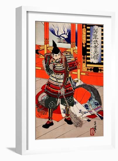 Cleaning Deck, from the Series Yoshitoshi's Incomparable Warriors-Yoshitoshi Tsukioka-Framed Giclee Print