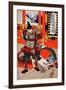 Cleaning Deck, from the Series Yoshitoshi's Incomparable Warriors-Yoshitoshi Tsukioka-Framed Giclee Print