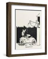 Cleaning the Car-William Heath Robinson-Framed Art Print