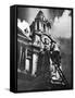 Cleaning the Statue of Queen Anne as Part of King George V's Silver Jubilee Celebrations, 1935-null-Framed Stretched Canvas