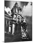 Cleaning the Statue of Queen Anne as Part of King George V's Silver Jubilee Celebrations, 1935-null-Mounted Giclee Print