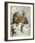 Cleaning the Teeth of a Walrus-Richard Andre-Framed Giclee Print