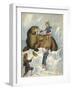 Cleaning the Teeth of a Walrus-Richard Andre-Framed Giclee Print