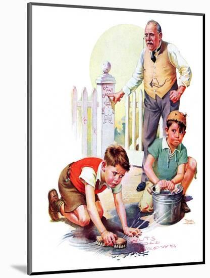 "Cleaning Up Graffiti,"September 24, 1938-Frances Tipton Hunter-Mounted Giclee Print