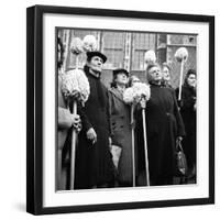 Cleaning Women Protesting For a Raise-Mark Kauffman-Framed Photographic Print