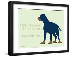 Cleanliness-Dog is Good-Framed Art Print