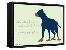 Cleanliness-Dog is Good-Framed Stretched Canvas