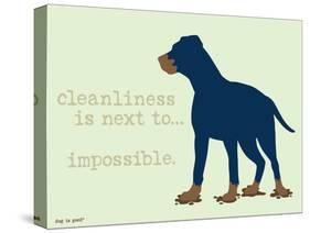 Cleanliness-Dog is Good-Stretched Canvas