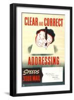 Clear and Correct Addressing Speeds Your Mail-null-Framed Art Print