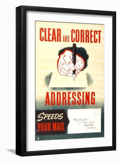 Clear and Correct Addressing Speeds Your Mail-null-Framed Art Print