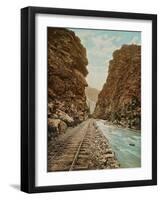 Clear Creek Canyon, Colorado, C.1899 (Photolitho)-William Henry Jackson-Framed Giclee Print