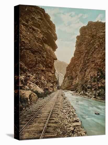 Clear Creek Canyon, Colorado, C.1899 (Photolitho)-William Henry Jackson-Stretched Canvas