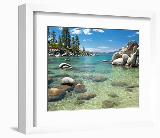 Clear Emerald Lake Tahoe-null-Framed Art Print