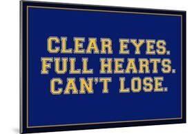 Clear Eyes. Full Heart. Can't Lose. Sports Poster-null-Mounted Poster