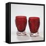 Clear Glass Glasses Covered with Red Glass, before 1837-null-Framed Stretched Canvas