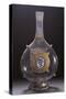 Clear Glass Pilgrim Flask Decorated with Polychrome Enamel Bearing Sforza Family Coat of Arms-null-Stretched Canvas