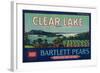 Clear Lake Pear Crate Label - Lake County, CA-Lantern Press-Framed Art Print