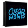 Clear Mind - Urban Graffiti Text in Wall Art Street Style. Isolated Hand Drawn Spray Textured Vecto-Svetlana Shamshurina-Framed Stretched Canvas