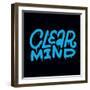 Clear Mind - Urban Graffiti Text in Wall Art Street Style. Isolated Hand Drawn Spray Textured Vecto-Svetlana Shamshurina-Framed Photographic Print