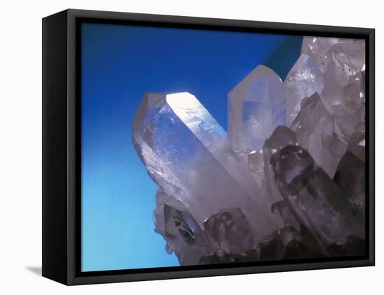 Clear Quartz Crystals (rock Crystals)-Geoff Tompkinson-Framed Stretched Canvas