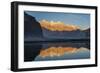 Clear Shyok River creates a mirror image of sunrise on Karakoram peaks, Khapalu valley, Pakistan-Alex Treadway-Framed Photographic Print