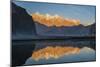 Clear Shyok River creates a mirror image of sunrise on Karakoram peaks, Khapalu valley, Pakistan-Alex Treadway-Mounted Photographic Print