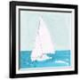 Clear Sky Sail-null-Framed Art Print