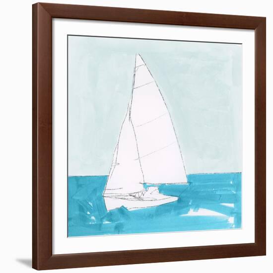 Clear Sky Sail-null-Framed Art Print