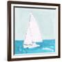 Clear Sky Sail-null-Framed Art Print