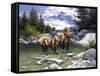 Clear Water Crossing-Jack Sorenson-Framed Stretched Canvas