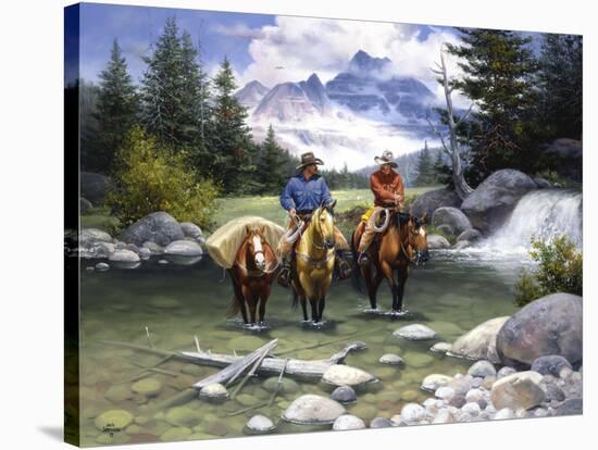 Clear Water Crossing-Jack Sorenson-Stretched Canvas