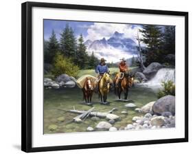 Clear Water Crossing-Jack Sorenson-Framed Art Print