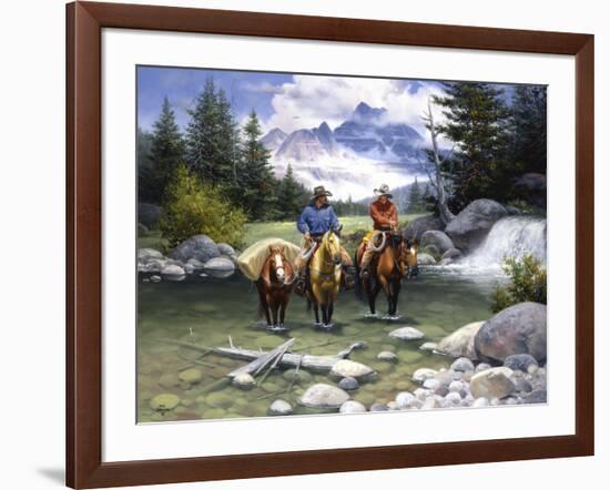 Clear Water Crossing-Jack Sorenson-Framed Art Print