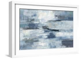 Clear Water Indigo and Gray-Silvia Vassileva-Framed Art Print