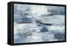 Clear Water Indigo and Gray-Silvia Vassileva-Framed Stretched Canvas