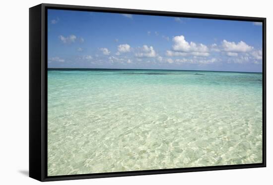 Clear Water View of the Caribbean Sea, Goff Caye, Belize-Cindy Miller Hopkins-Framed Stretched Canvas