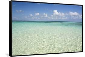 Clear Water View of the Caribbean Sea, Goff Caye, Belize-Cindy Miller Hopkins-Framed Stretched Canvas