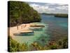 Clear Waters Between Limestone Islands, Hundred Islands, Lingayen Gulf, Philippines-Tony Waltham-Stretched Canvas