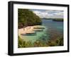 Clear Waters Between Limestone Islands, Hundred Islands, Lingayen Gulf, Philippines-Tony Waltham-Framed Photographic Print