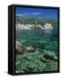 Clear Waters in Front of the Old Town, Budva, the Budva Riviera, Montenegro, Europe-Stuart Black-Framed Stretched Canvas