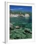 Clear Waters in Front of the Old Town, Budva, the Budva Riviera, Montenegro, Europe-Stuart Black-Framed Photographic Print