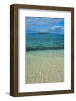 Clear Waters on Beachcomber Island with a Little Islet in the Background, Mamanucas Islands, Fiji-Michael Runkel-Framed Photographic Print