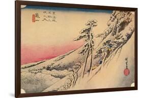 Clear Weather after Snow at Kameyama, from 53 Stations of Tokaido, (1832), 1903-Ando Hiroshige-Framed Giclee Print