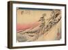 Clear Weather after Snow at Kameyama, from 53 Stations of Tokaido, (1832), 1903-Ando Hiroshige-Framed Giclee Print
